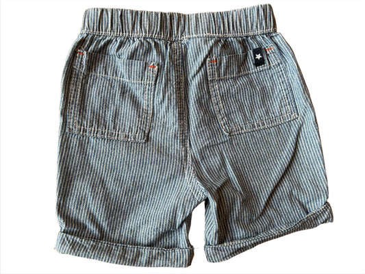 Blauw en wit gestreepte shorts - 74-80 (6-12M)