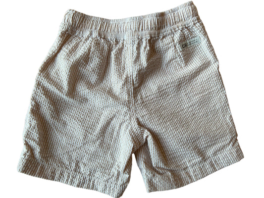 White and Beige Striped Toddler Shorts - size 92 (18-24M)