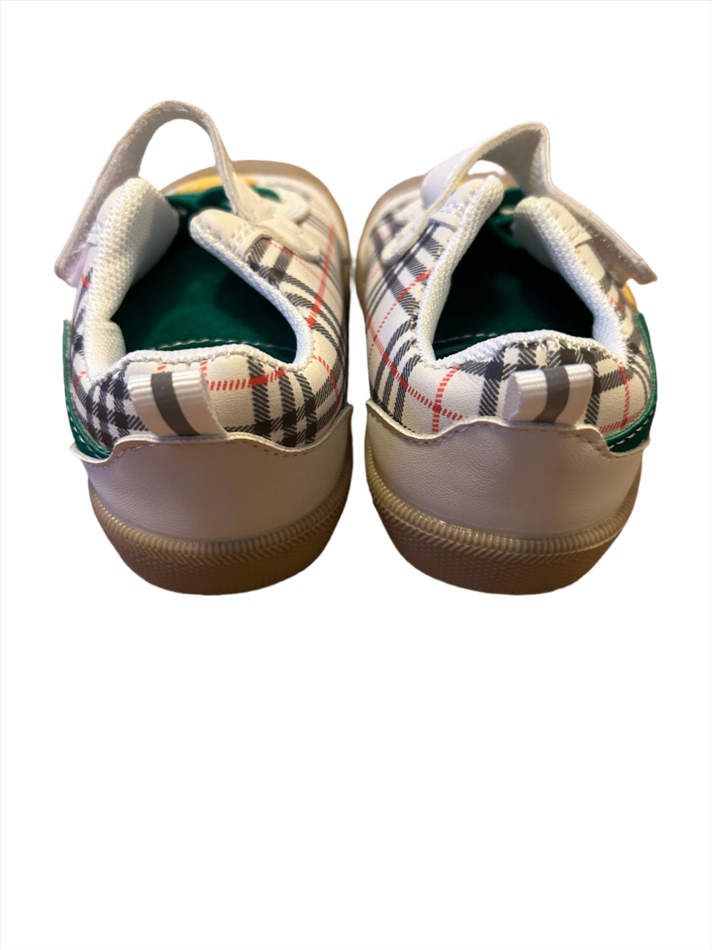 Antislip babyschoentjes met zwarte en rode strepen - maat 19