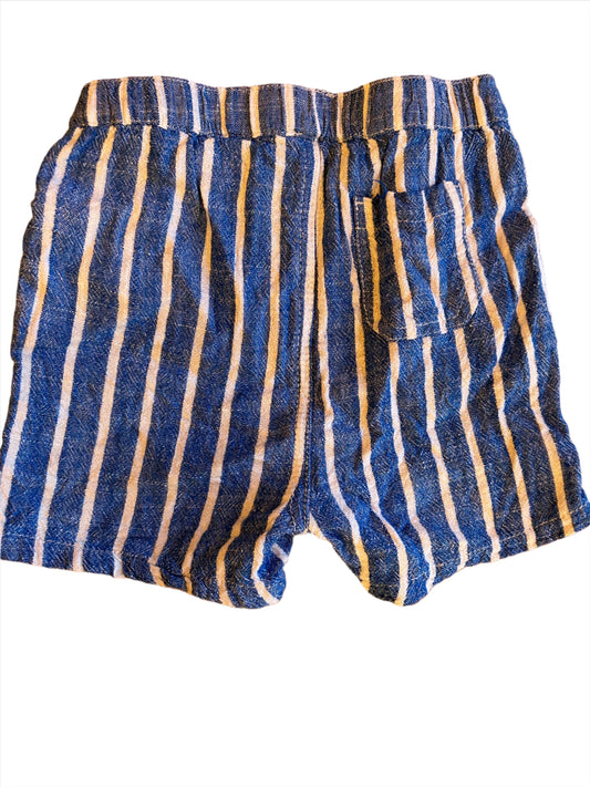 Blauwe en witte katoenen shorts - 74-80 (6-12M)