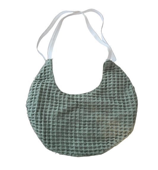 Double sided bib, with embroidery back