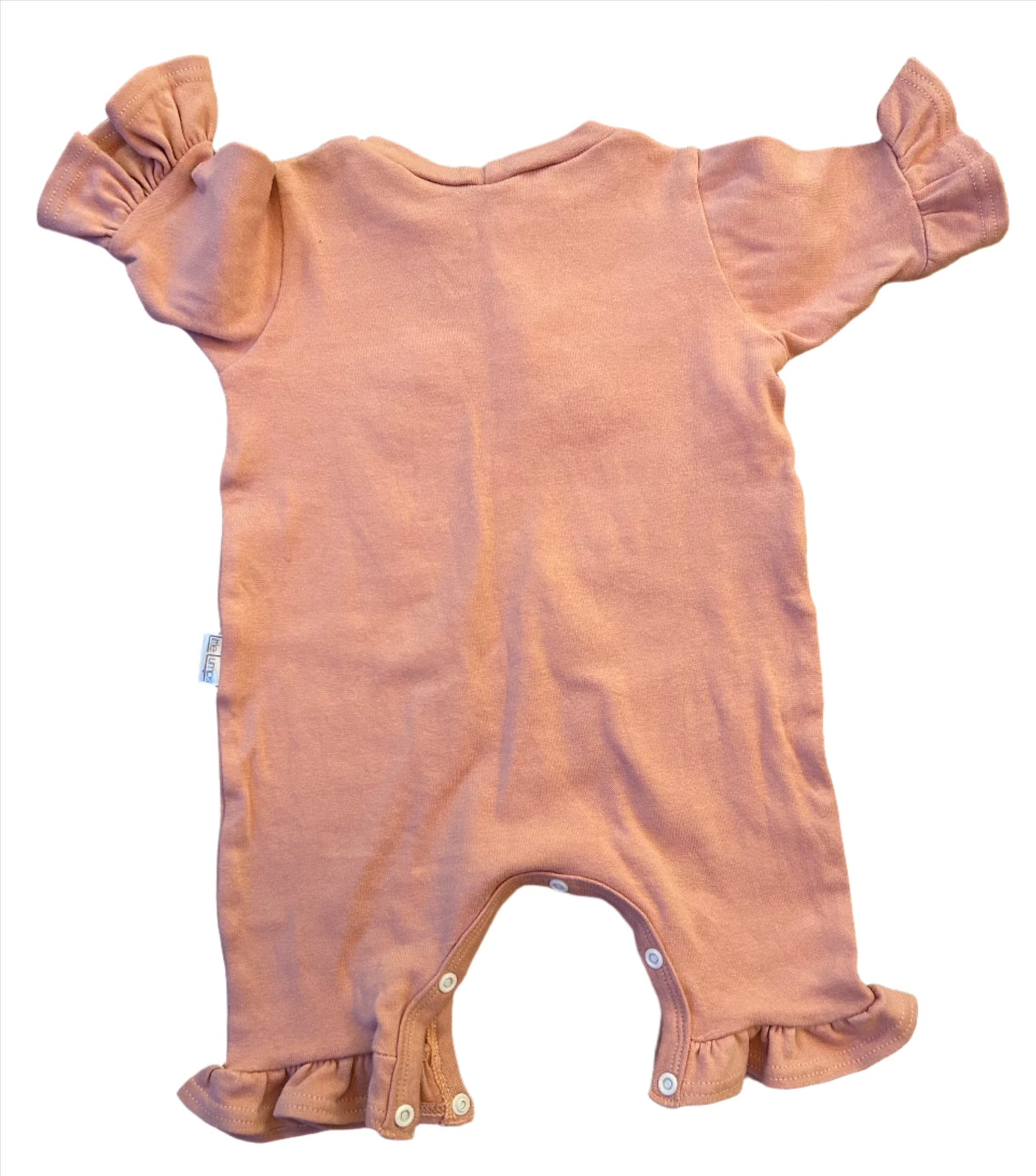 Dusty Pink Onesie with rainbow detail - 50-60 (0-3M)