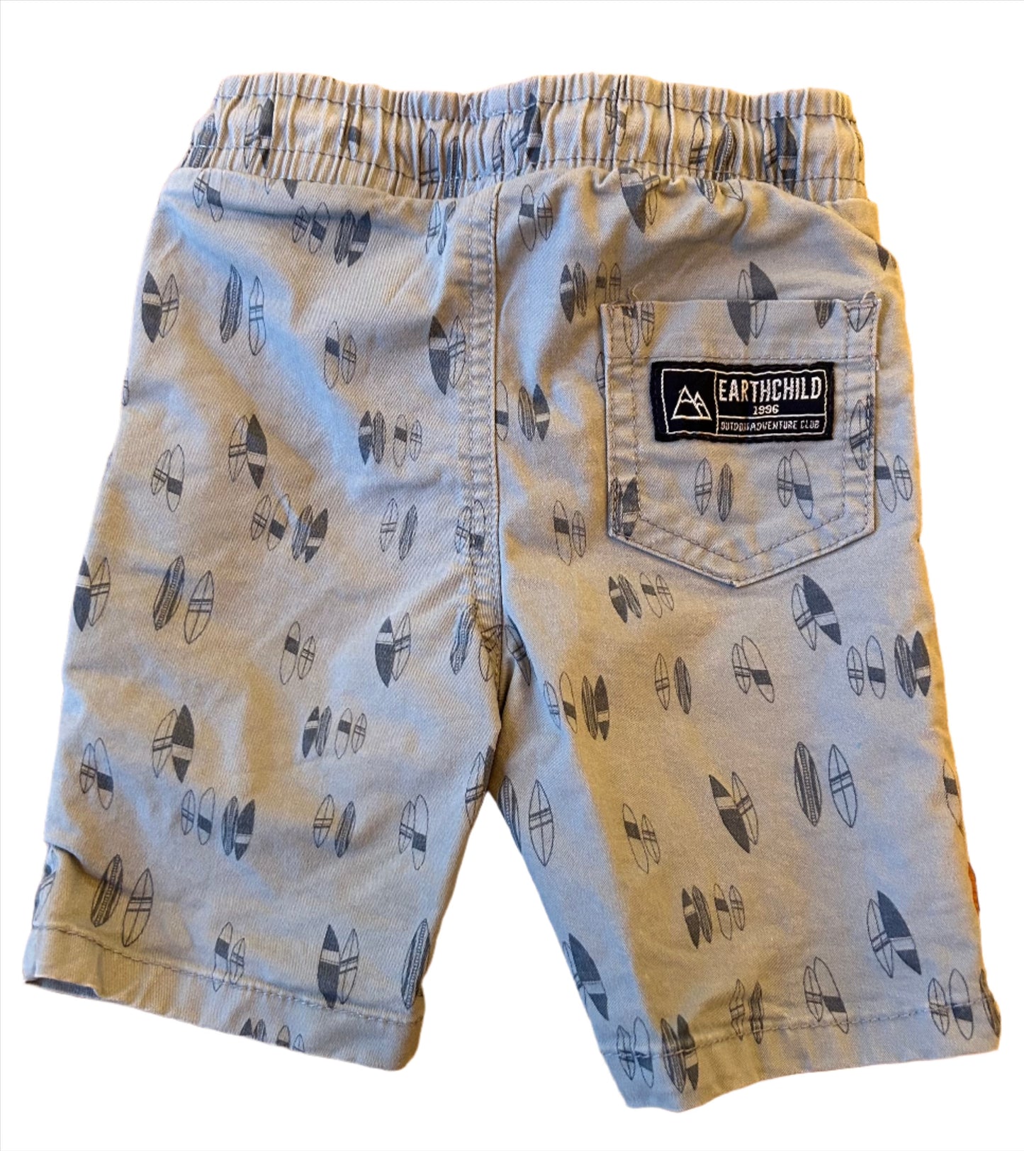 Blauwe shorts met surfplankdetail - maat 92 (18-24M)
