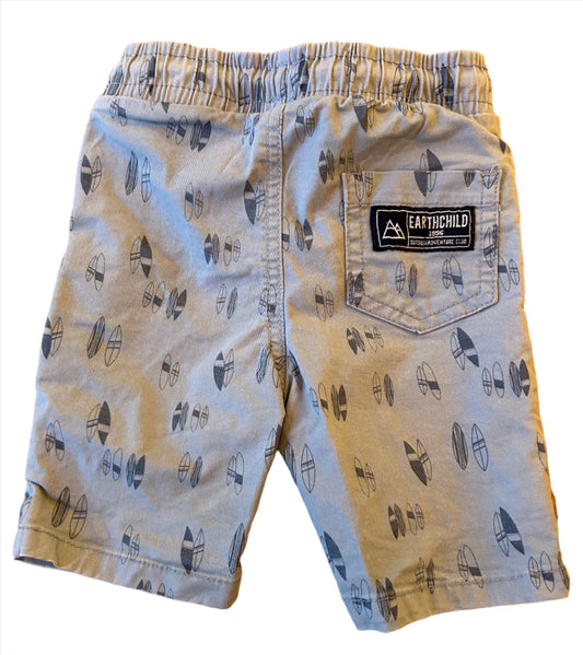 Blauwe shorts met surfplankdetail - maat 92 (18-24M)