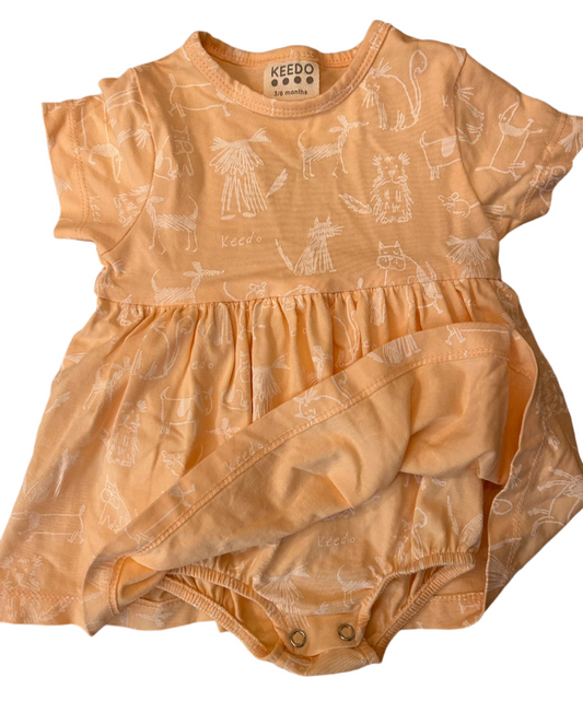 Baby Girl Dress with Bottoms - size 68 (3-6M)