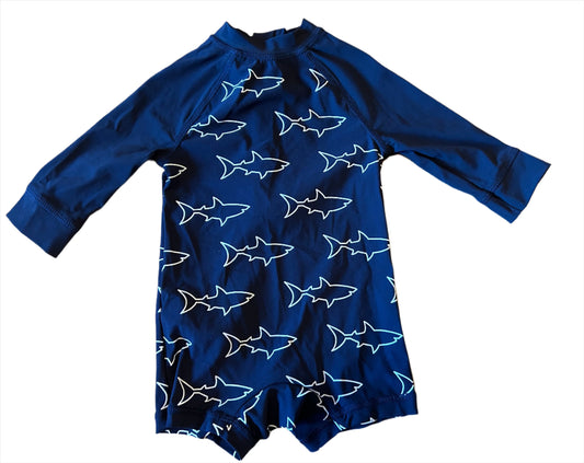 Baby Navy Blue Swimsuit - size 50 (newborn)