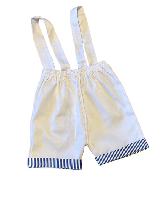 Baby Boy Shorts with Suspenders and Shirt - size 68 (4-6M)