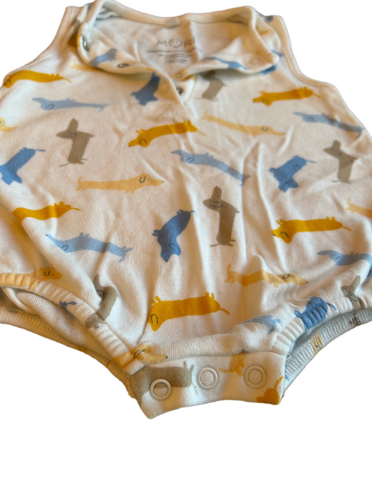 Mori Short Sleeve Bodysuit - size 74 (6-9M)