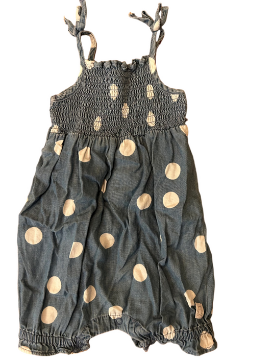 Baby Girl Jean Jumpsuit - size 68 (3-6M)