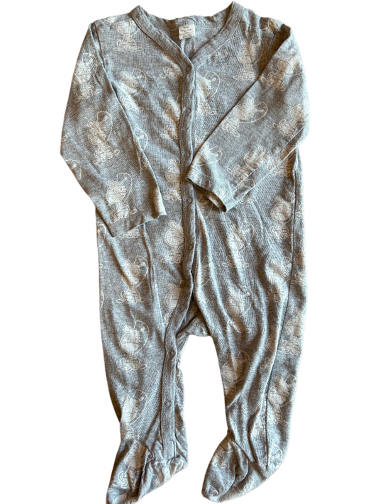 Set of two Gray Long-Sleeve Baby Onesies - size 74-80 (6-12M)