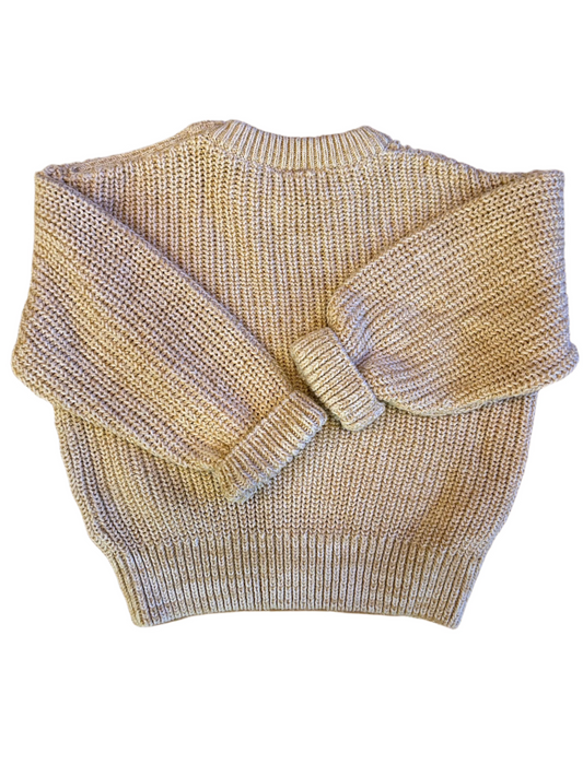 Beige gebreide cardigan - maat 74-80 (6-12M)