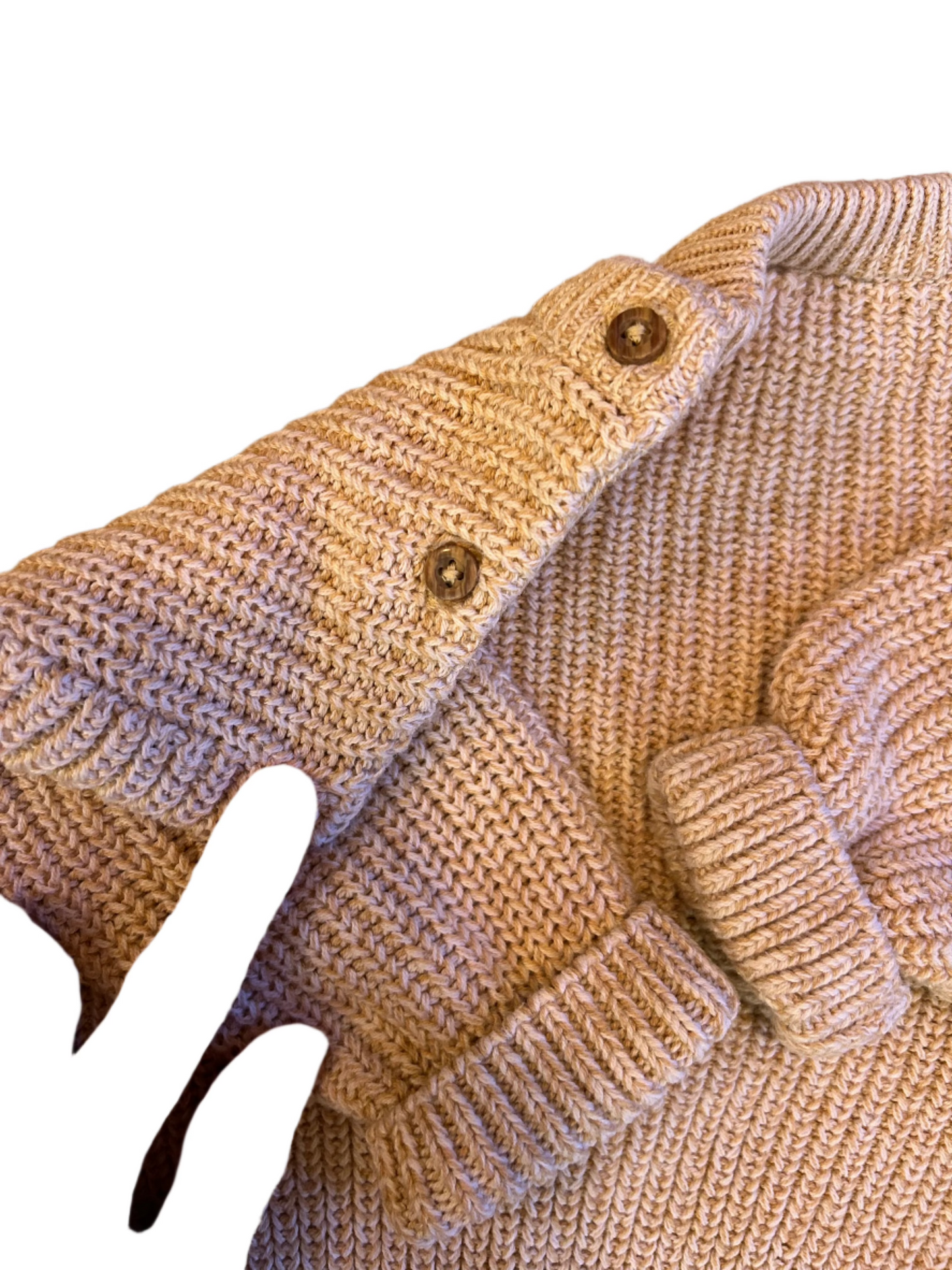 Beige gebreide cardigan - maat 74-80 (6-12M)