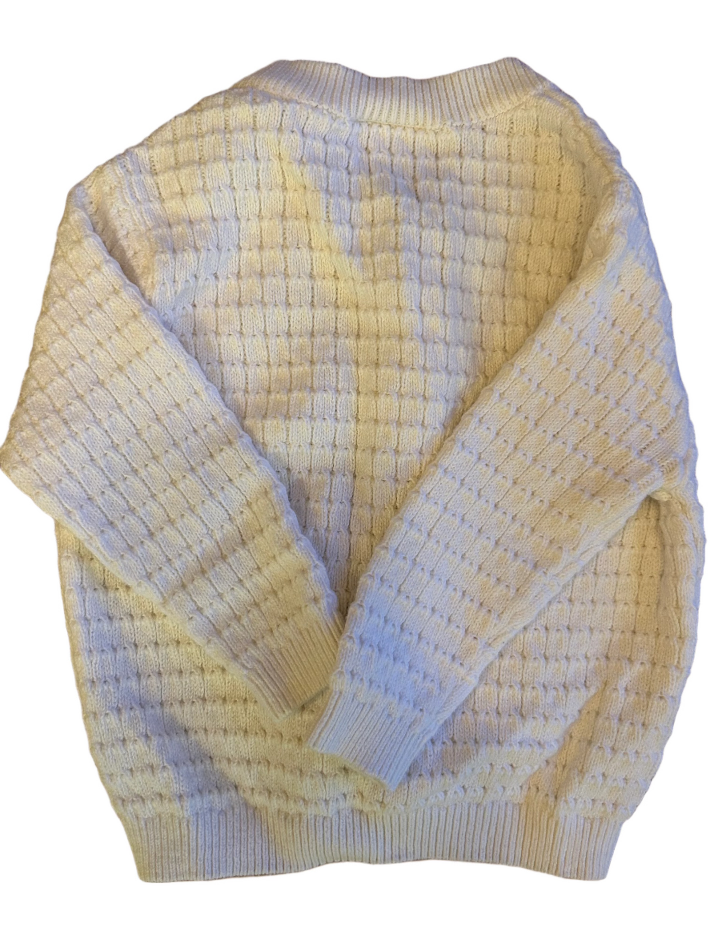 Wit gebreid vest - Maat 68 (3-6M)