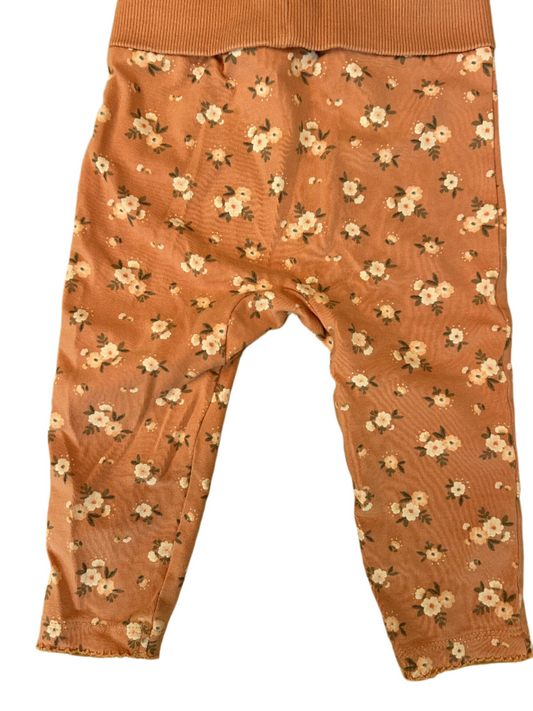 Babylegging met bloemenmotief - maat 74-80 (6-12M)