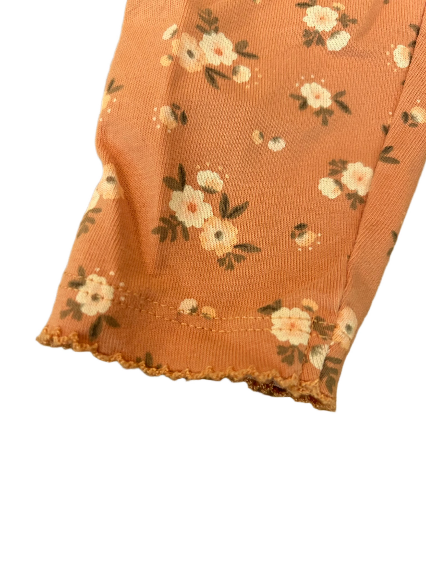 Babylegging met bloemenmotief - maat 74-80 (6-12M)