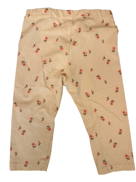 Witte bloemen baby legging - maat 74 (6-9M)