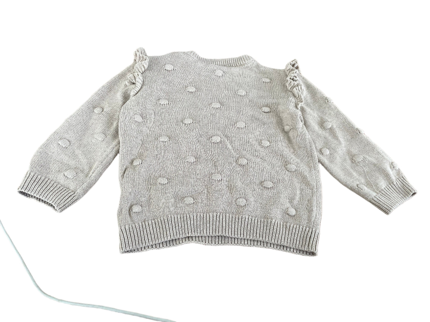Beige dotted sweater with long sleeves - Size 86 (1-1,5Yrs)
