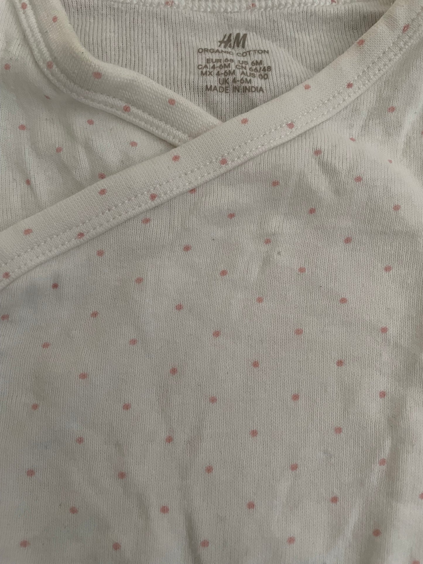 Set of two wrap-over long sleeve rompers - 68 (4-6M)