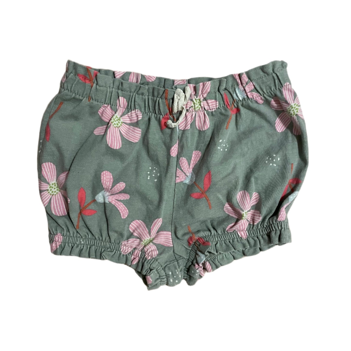 Bloemenshorts - maat 74 (6-9M)
