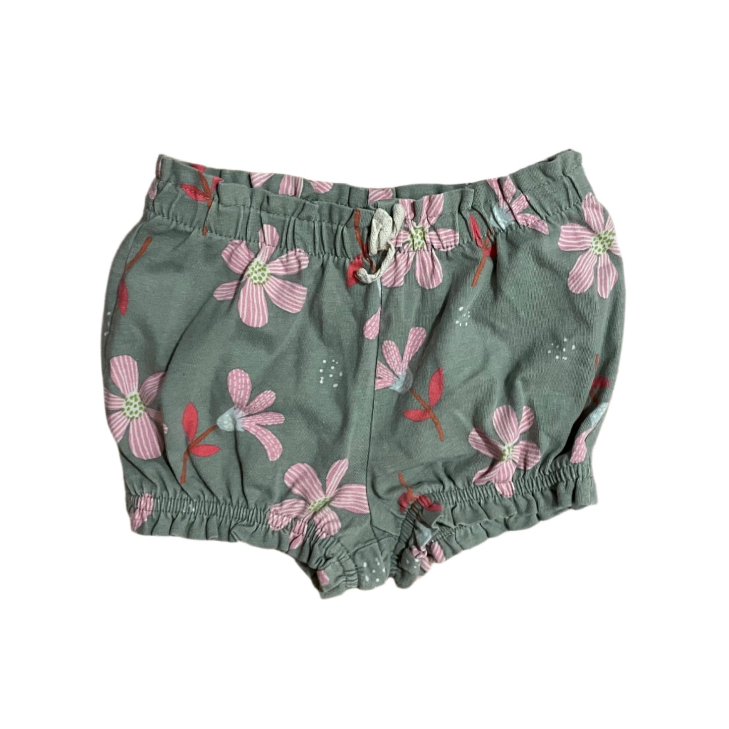 Bloemenshorts - maat 74 (6-9M)