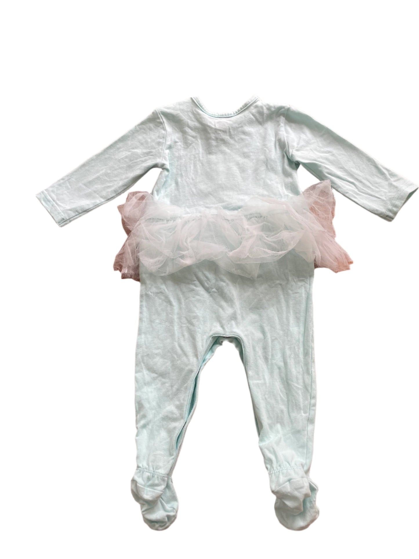 Onesie met lange mouwen en tutu - maat 60-68 (3-6M)