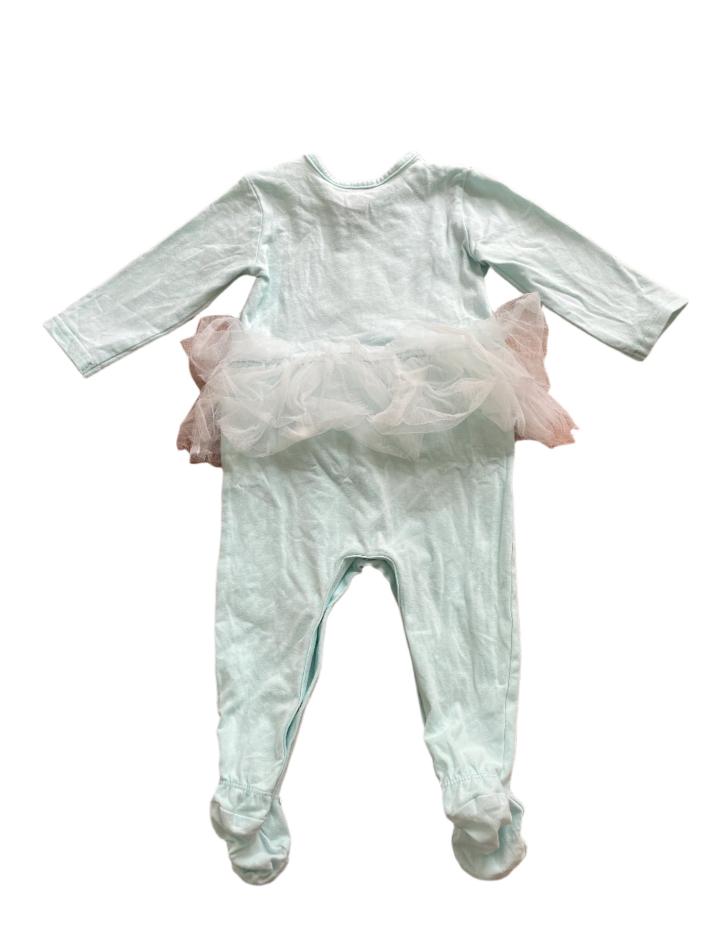 Long-sleeve onesie with tutu - size 60-68 (3-6M)