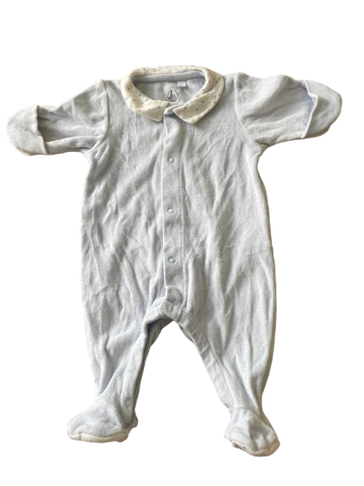 Pyjama voor baby's van fluweel - Maat 50 (pasgeboren)