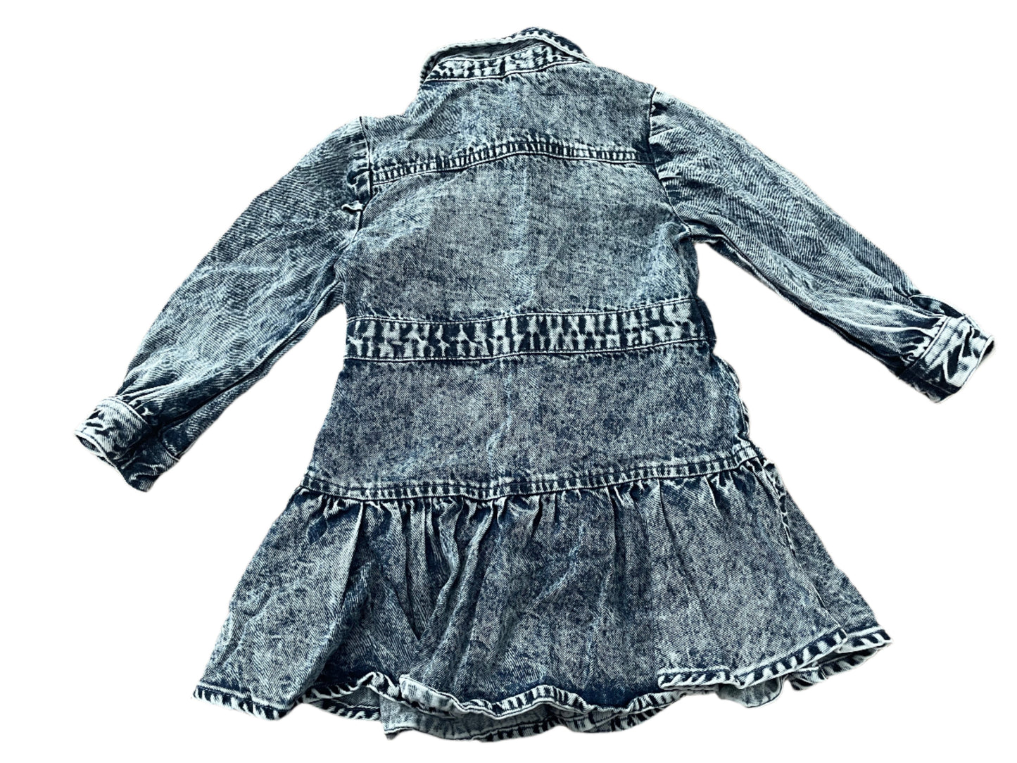 Denim feestjurk met lange mouwen - maat 86 (12-18M)