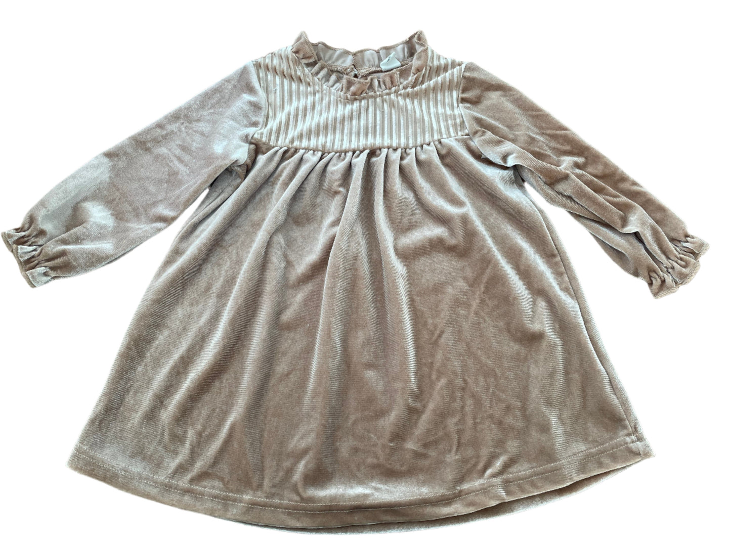 Fluwelen jurk met lange mouwen - maat 86 (12-18M)