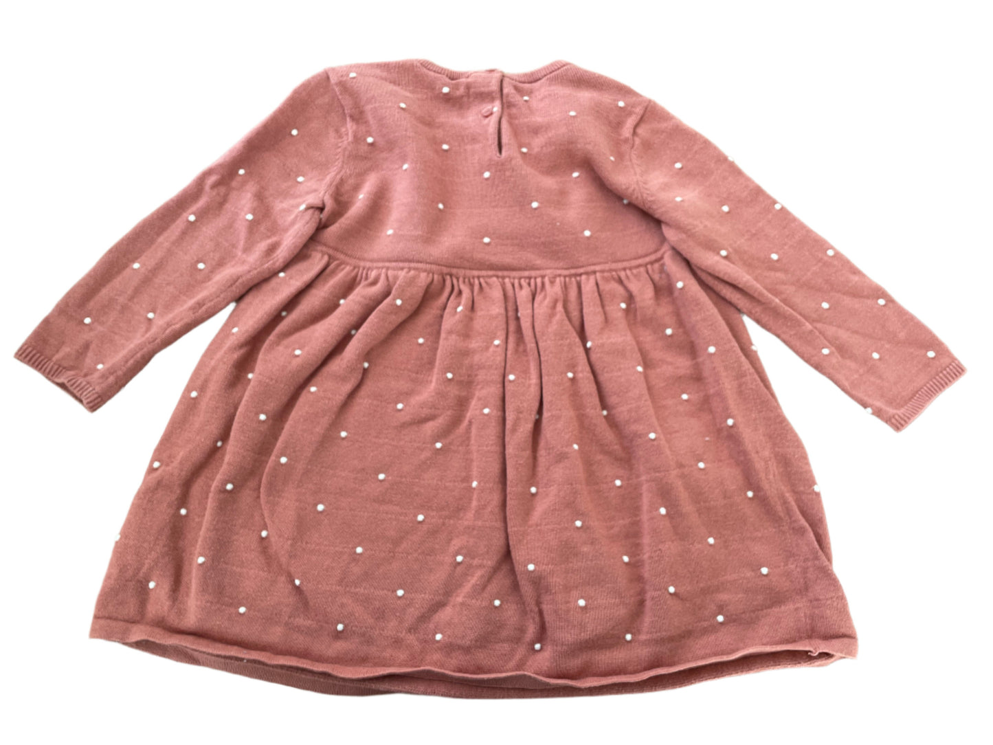 Lange gebreide jurk - maat 86 (12-18M)