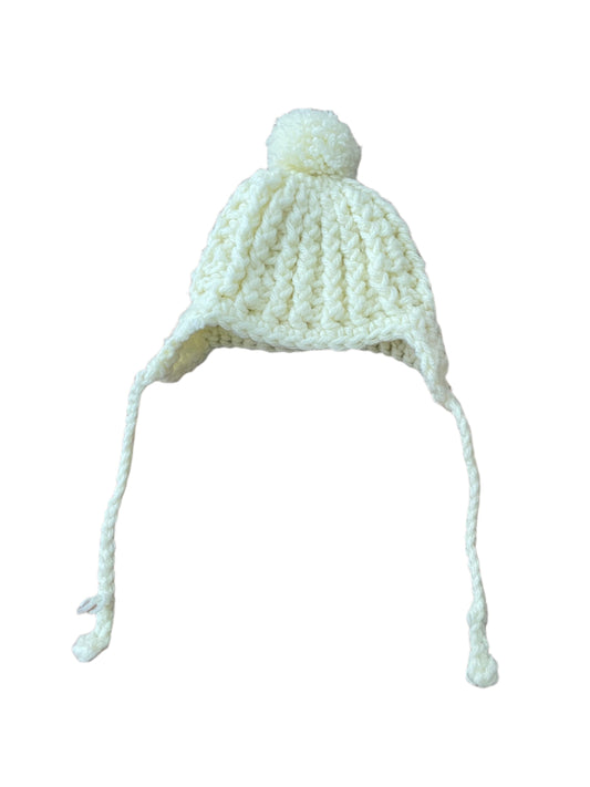 Baby hat with ear warmers - size 4-9M