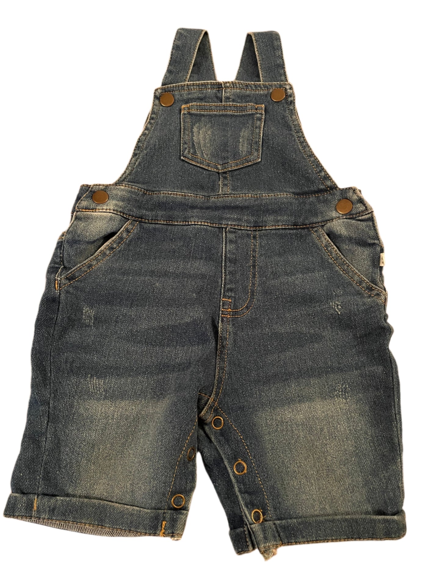 Denim tuinbroek - Maat 86 (12-18M)