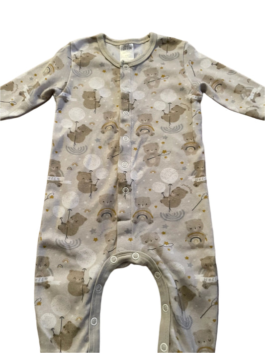Long-sleeve onesie - size 50-60 (0-3M)