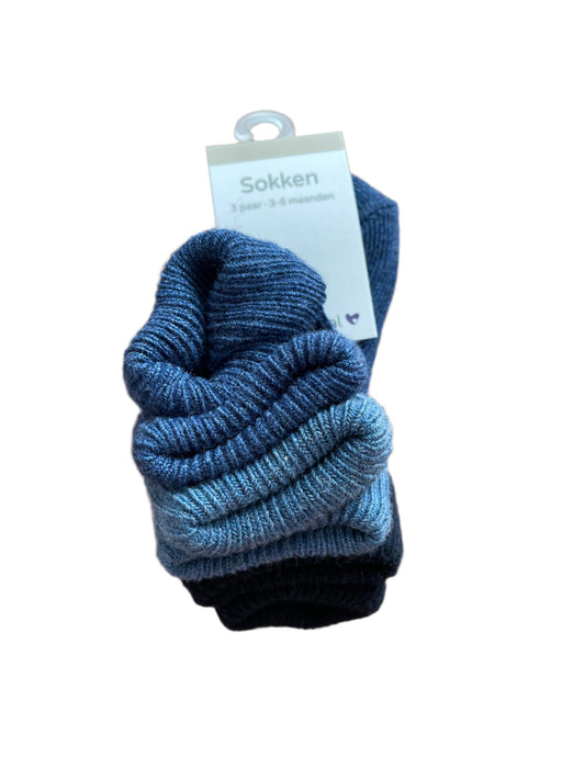 New pack of three pairs of Socks - Size 60-68(3-6M)
