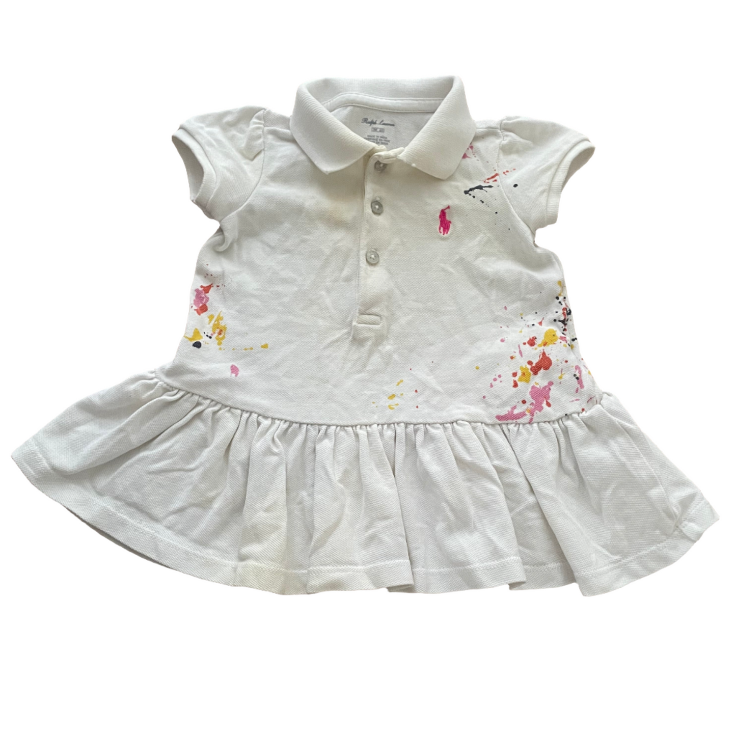 Ralph Lauren jurk met korte mouwen - maat 60 (3M)