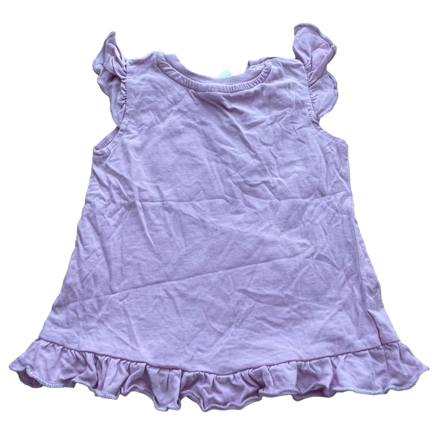 Kort mouw paars t-shirt - maat 80 (9-12M)