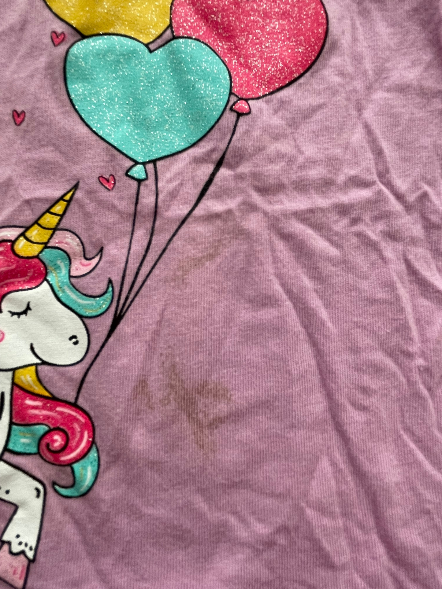 Kort mouw paars t-shirt - maat 80 (9-12M)