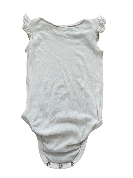 Set van twee rompertjes met korte mouwen en bandjes - maat 74 (6-9M)