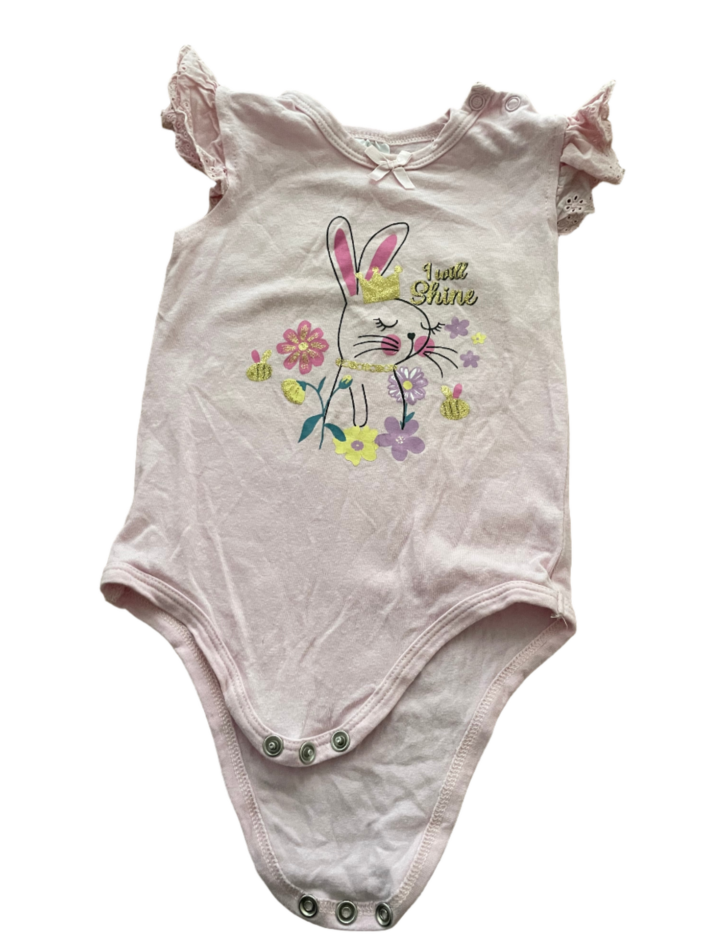 Set of three short sleeve rompers - 74 (6-9M)