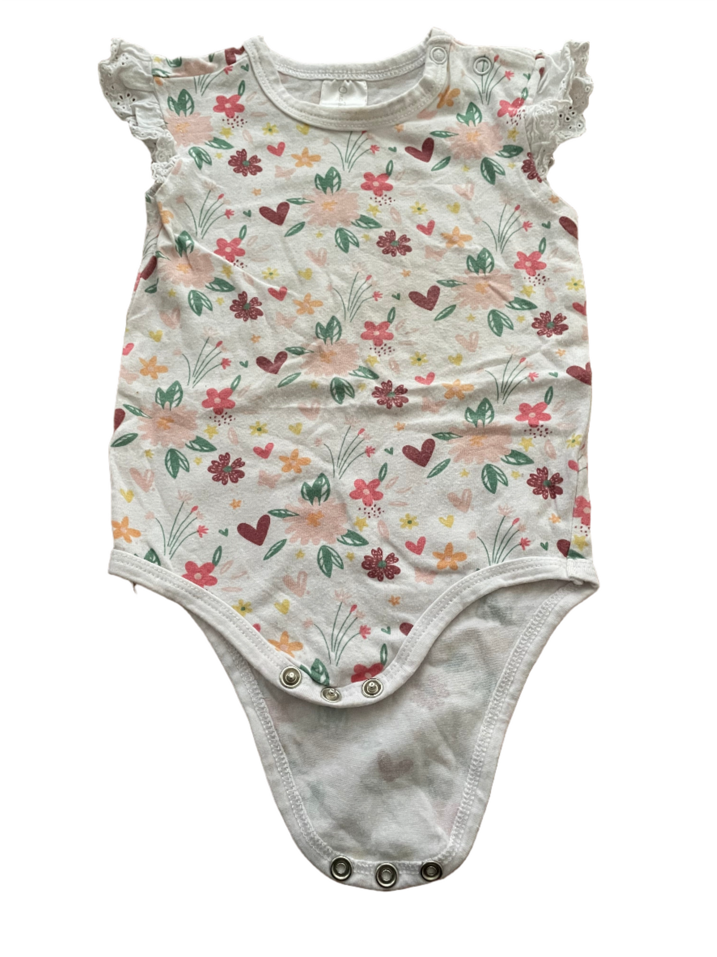 Set of three short sleeve rompers - 74 (6-9M)