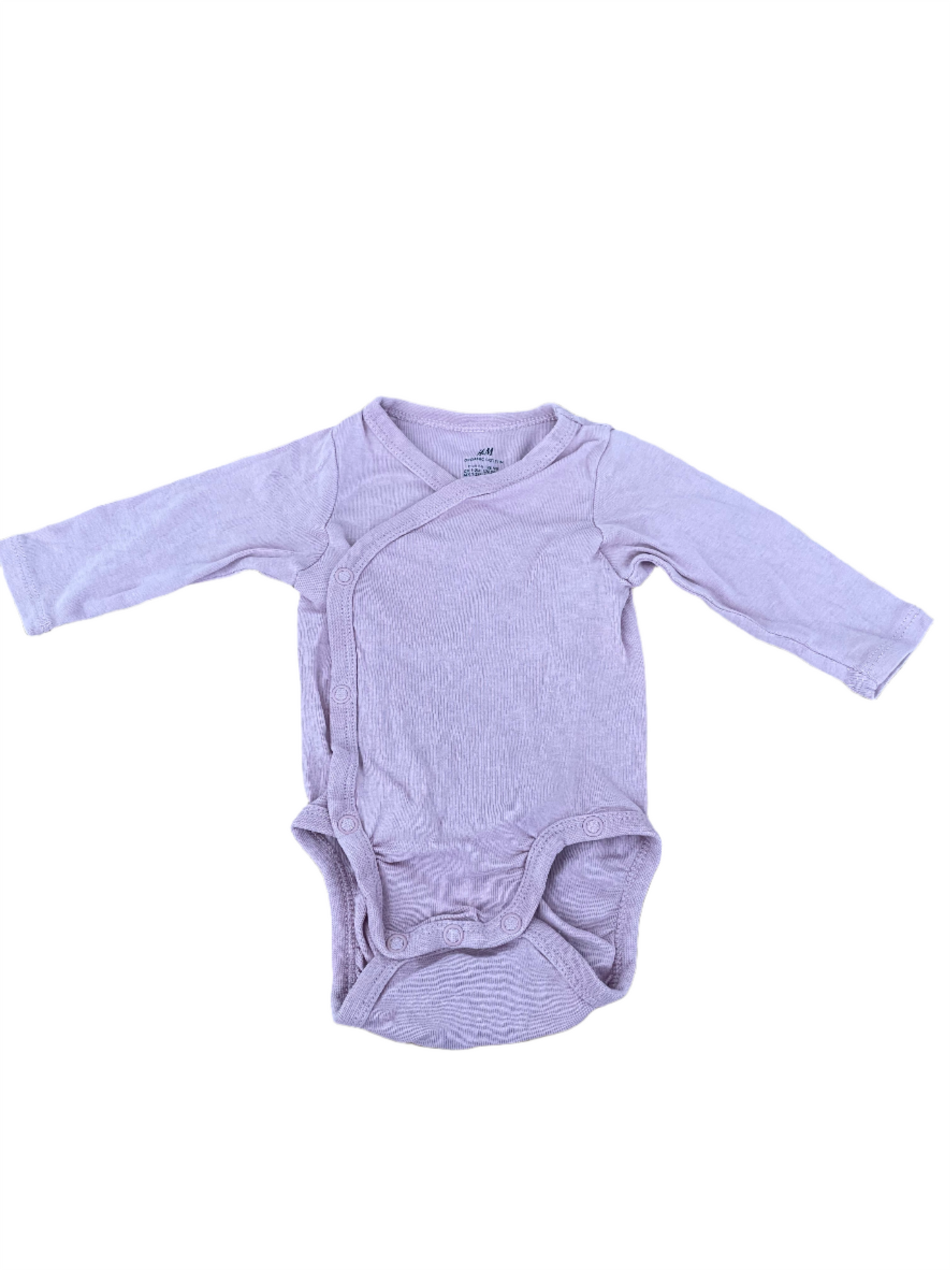 Set of two long sleeve wrap around rompers - size 56 (1-2M)