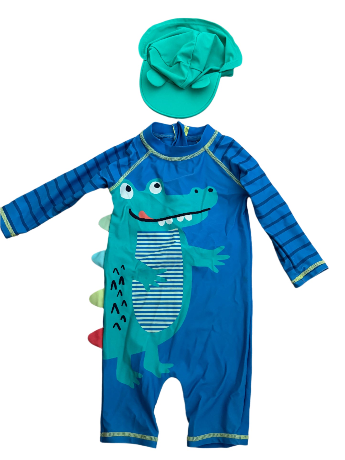Full body Swimsuit with Swim Hat - Size 74/80 (6-12M)