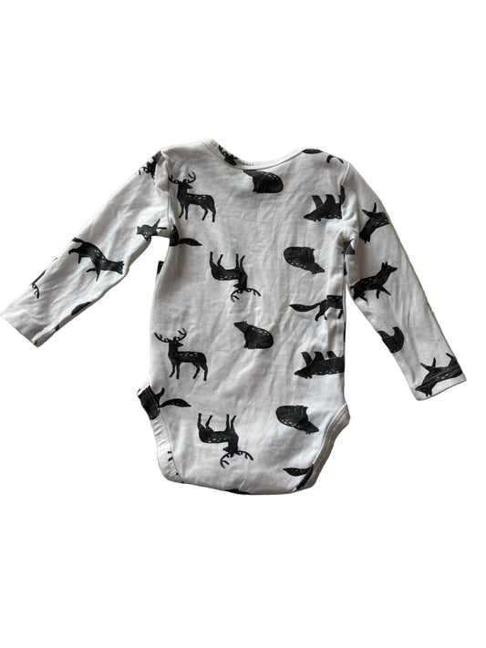 Long-Sleeve Romper - Size 50/56 (0-2M)