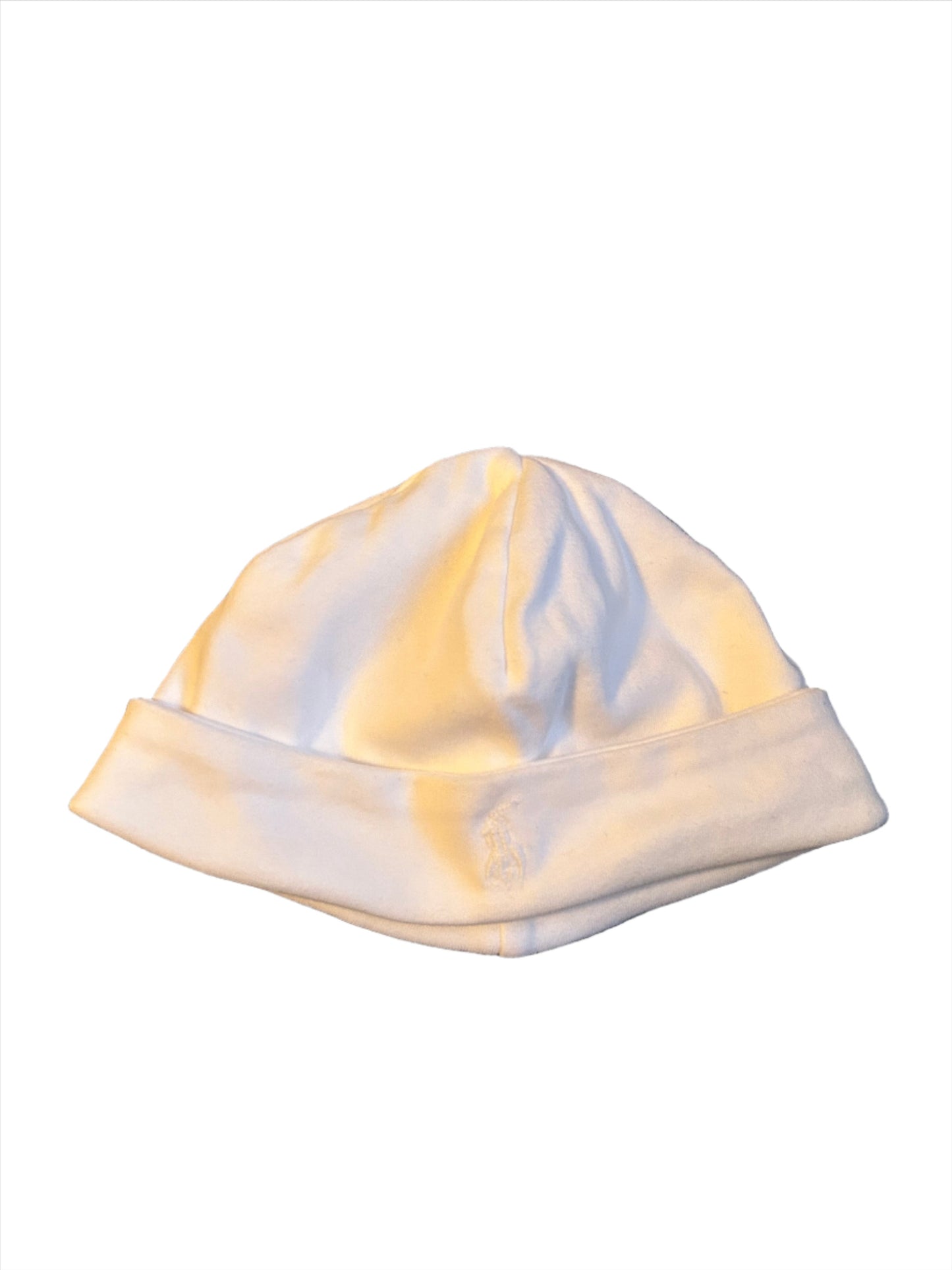 POLO RALPH LAUREN Katoenen muts - Beanie - wit - maat 50 (pasgeboren)