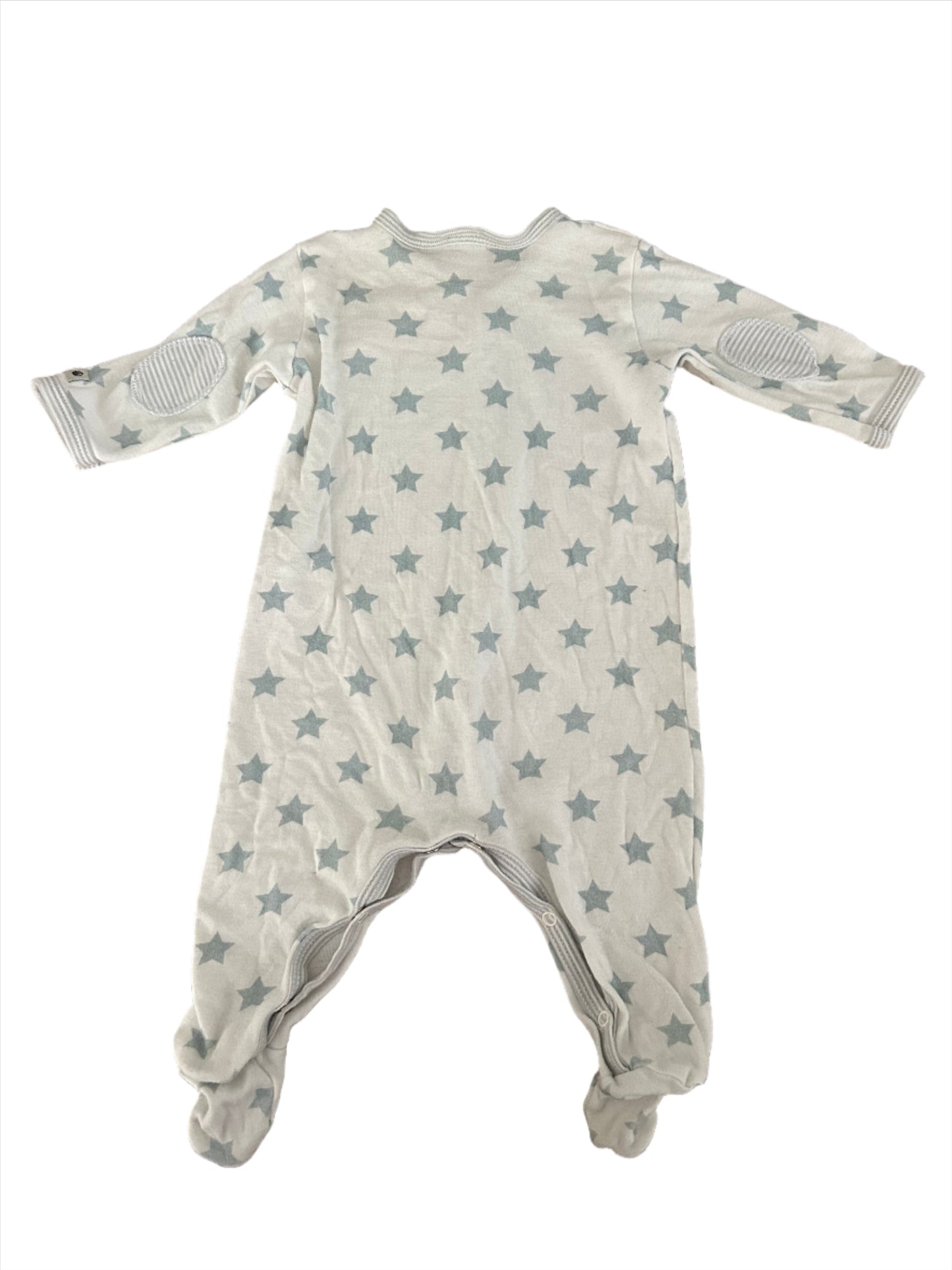 Wit Onesie met grijze sterren - maat 60 (3M)