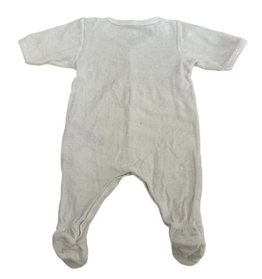 Short-Sleeve Velvet baby pajamas - Size 50 (Newborn)