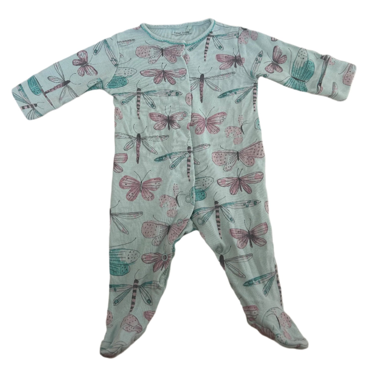 Onesie met lange mouwen - maat 50-60 (0-3M)