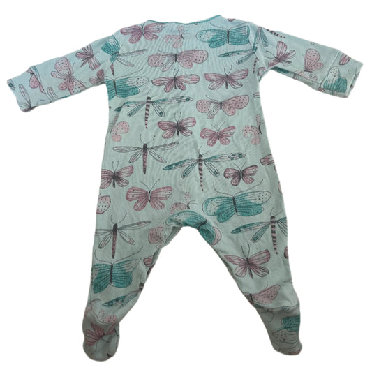 Long-sleeve onesie - size 50-60 (0-3M)