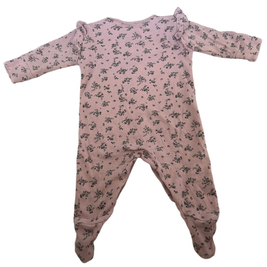 Long-sleeve onesie - size 50-60 (0-3M)