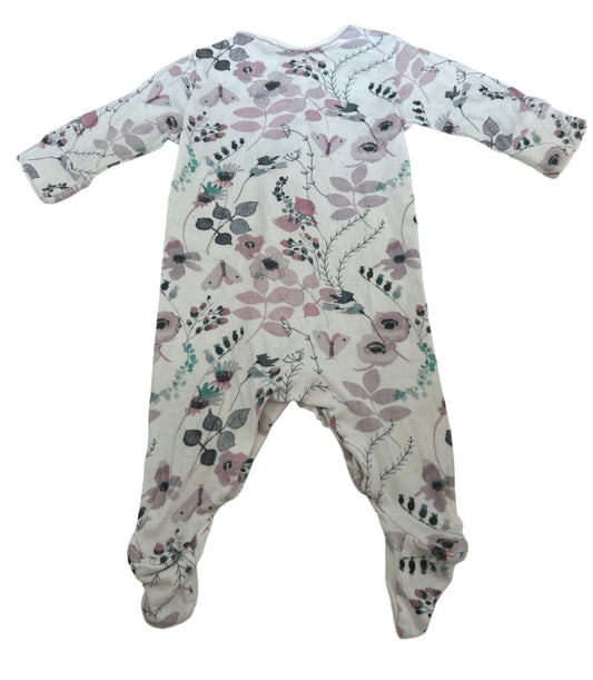Long-sleeve onesie - size 50-60 (0-3M)